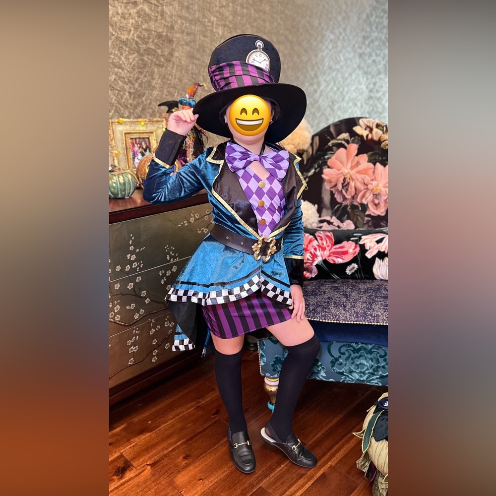 Leg Avenue Kids Mad Hatter Costume - Blue and Purple